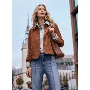 Mint Velvet Tan Suede Jacket